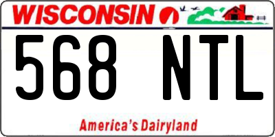 WI license plate 568NTL