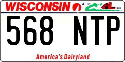 WI license plate 568NTP