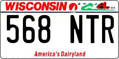 WI license plate 568NTR