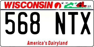 WI license plate 568NTX
