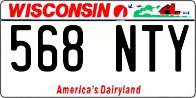WI license plate 568NTY