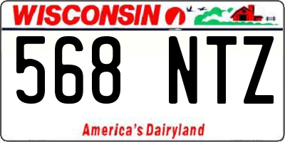 WI license plate 568NTZ