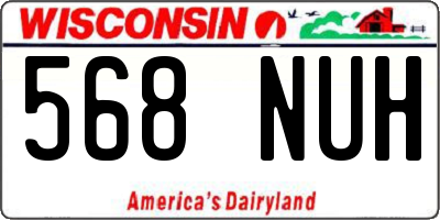 WI license plate 568NUH