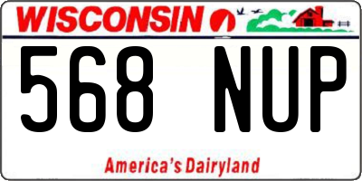 WI license plate 568NUP