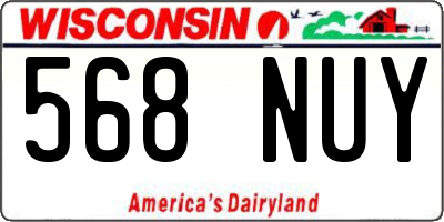 WI license plate 568NUY