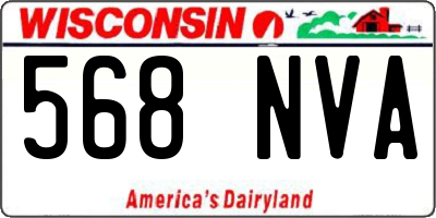 WI license plate 568NVA