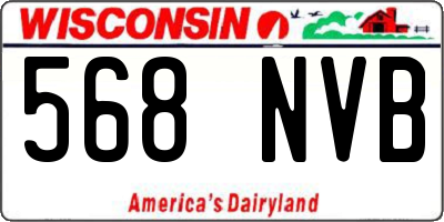 WI license plate 568NVB