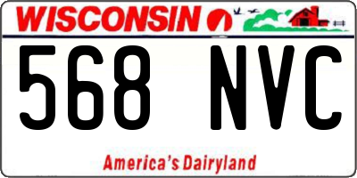 WI license plate 568NVC