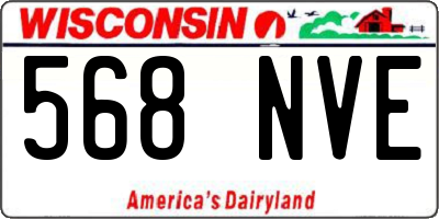 WI license plate 568NVE