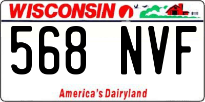 WI license plate 568NVF