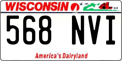 WI license plate 568NVI