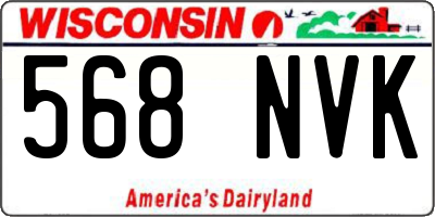 WI license plate 568NVK