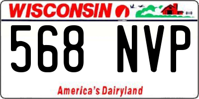 WI license plate 568NVP