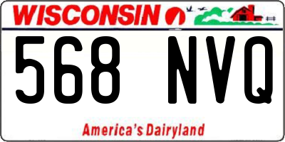 WI license plate 568NVQ