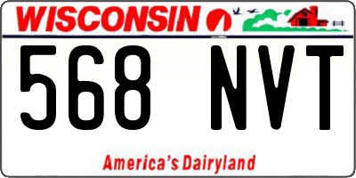 WI license plate 568NVT
