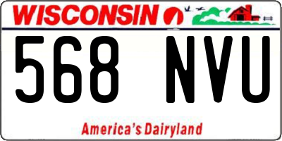 WI license plate 568NVU