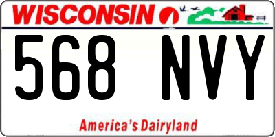 WI license plate 568NVY