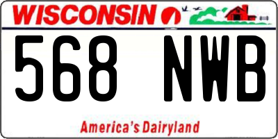 WI license plate 568NWB