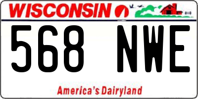 WI license plate 568NWE