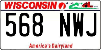 WI license plate 568NWJ