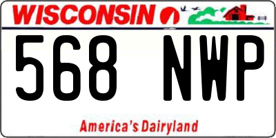 WI license plate 568NWP