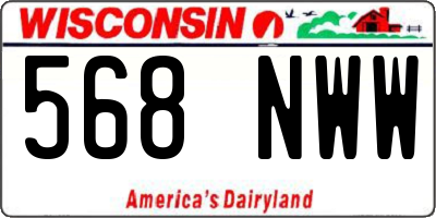 WI license plate 568NWW