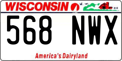 WI license plate 568NWX