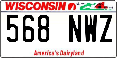 WI license plate 568NWZ