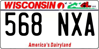 WI license plate 568NXA