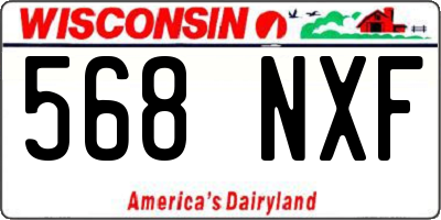 WI license plate 568NXF