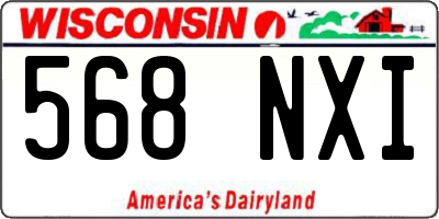WI license plate 568NXI