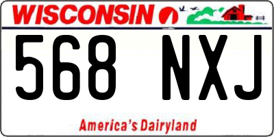 WI license plate 568NXJ