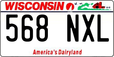 WI license plate 568NXL