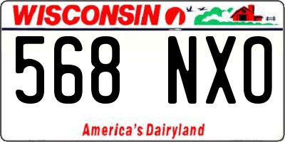 WI license plate 568NXO