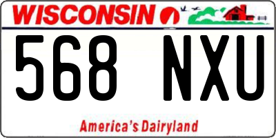 WI license plate 568NXU