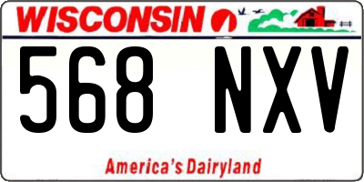 WI license plate 568NXV