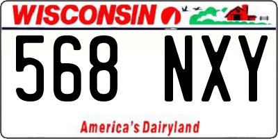 WI license plate 568NXY