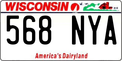 WI license plate 568NYA
