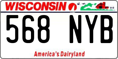 WI license plate 568NYB
