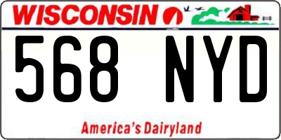 WI license plate 568NYD