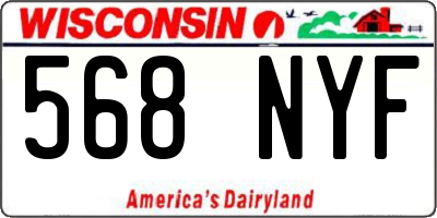 WI license plate 568NYF