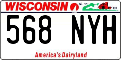 WI license plate 568NYH