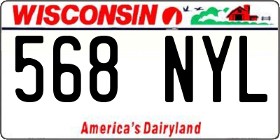 WI license plate 568NYL