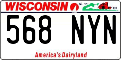WI license plate 568NYN