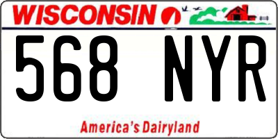 WI license plate 568NYR