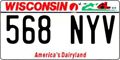 WI license plate 568NYV