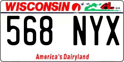 WI license plate 568NYX