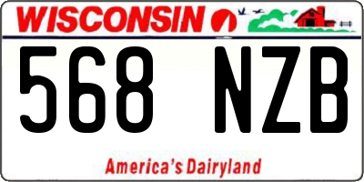 WI license plate 568NZB