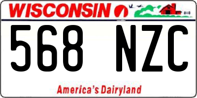 WI license plate 568NZC