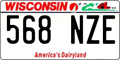 WI license plate 568NZE